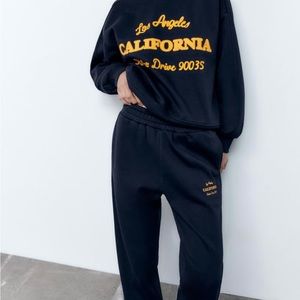 Los Angeles California Embroidered Jogger Pants
